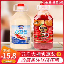 Value-added 5 kg salad dressing ketchup vat catering commercial household Western food burger fries hand tomato sauce