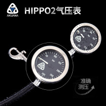 AKUANA HIPPO 2 Diving Barometer Residual PRESSURE GAUGE METAL SINGLE GAUGE TECHNICAL DIVING SINGLE GAUGE PRESSURE GAUGE SPG
