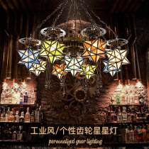 loft Industrial style chandelier Creative restaurant American Retro Internet cafe Bar Clothing shop Decorative lamps