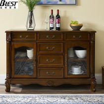 American side cabinet solid wooden dining cabinet in one wall kitchen living room cupboard cabinet