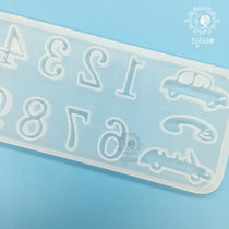 miss small morning diy crystal drop glue uv resin glue with car one-family temporary parking Norwegian plate silicone mold
