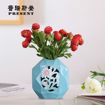 Polygon Creative Geometric Vase Suit Light Lavish Vase Swing Parlor Living-room Floral Floral Decorations Restaurant Decoration