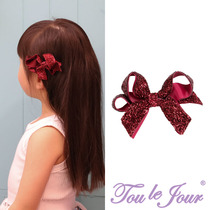 Toulejour childrens accessories party Carnival Crystal shiny double layer three-dimensional twist handmade all-bag hairclip