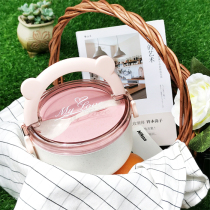 Lunch box office worker student microwave oven bamboo fiber lunch box bento box portable round cute girl heart instant noodle bowl