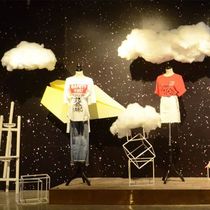 Shop Window Decoration Nets Red Scene Paper Aircraft Hangings Exhibition Hall Arranged Props Kindergarten Creative Pendants Wedding Celebration