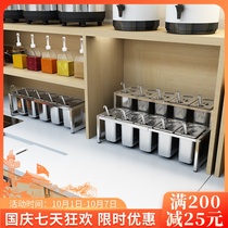 Stainless steel number pot shelf milk tea material jam box milk tea shop special small material box rack commercial ingredient box