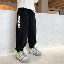 Childrens clothing middle child cotton pants foreign style boy casual pants 2021 new spring and autumn childrens sports pants trousers