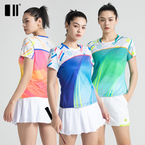 New single double number badminton suit short sleeve suit mens speed dry and breathable table tennis clothes suit womens spring and summer