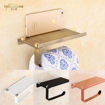 Punch-free European-style antique bronze paper towel rack black mobile phone frame hand paper box frame stainless steel thickened paper winder gold