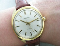 Abalone Comcast 706 white plate gold manual Swiss used mens watch original watch