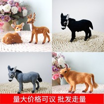 Simulation small animal model Wedding festival scene layout Banquet dishes decoration Deer scalper decoration