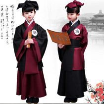 Recitation of ancient kindergarten childrens performance costumes Men and women Hanfu reading poet Xiucai Dong Yong Middle School primary and secondary school boys