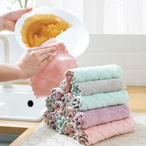 Rag Kitchen supplies Household cleaning towel Household absorbent towel does not lose hair does not stain the oil wipes the table removes the oil washes the dish cloth