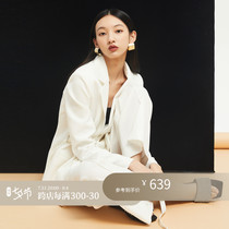 Z boss handsome masculine and suit jacket female acetate fiber diagonal textured texture broadlegged casual pants woman