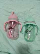 Baby school drinking cup leak-proof and anti-choking kindergarten baby drinking cup children with straw handle scale bottle summer