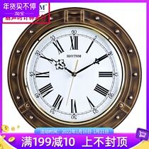 Lisheng American retro silent creative personality clock European simple home wall clock living room decoration clock