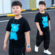 Fat boy short sleeve T-shirt 2021 New thin fat boy plus fat plus size loose breathable top