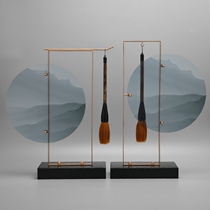 Modern New Chinese Creative Acrylic Brush Holder Swing Piece Villa-Like Board Room Hotel Bookroom Genguan Soft Adornment