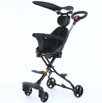Walk-in-the-slide Divine Instrumental Trolley Five Wheels Anti-Side Overturn Minima Light Five Wheels Children Folding Three-wheeled Trolley Baby Carrier