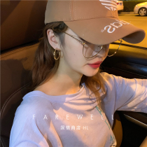 Net red ins personality earrings 21 new trend Korean temperament circle atmosphere fashion wild gold cold wind