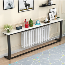 Heating shelf shelf above the floor to block the long shelf board partition sofa behind the wall bedside narrow gap