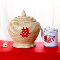 Imported Autumn Rattan Teapot teapot with tea set Courtesy Box Containing Tea Barrel Tea Pot Retro Chinese Style Tea Vines