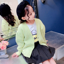 Girl Knit Cardiovert Fall New 2020 Little Girl Foreign Air Boy Clothing Blouse Children Sweater Han Edition Jacket