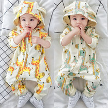 British next kid baby jumpsuit spring and autumn out of the twins set baby ha clothes autumn climbing suit