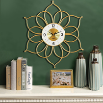 Wall clock living room home fashion creative art personality Nordic light luxury clock decoration mute modern bedroom clock