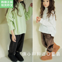 Spot Jin Xiaohe and bien Korean Childrens clothing Girls  Semi-Turtleneck Base Shirt Childrens fashion stretch cotton t-shirt