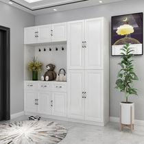 Home entry door entrance cabinet shoe cabinet integrated multi-function hanger Living room coat cabinet combination foyer cabinet hanging wardrobe