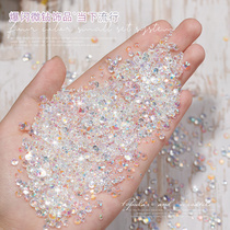 700 medecor flat flat-bottomed micro-drill AB Phantom Shatter STARS METEORS FULL DRILL PHANTOM BLACK MICRO-DRILLED NAIL DECOR