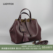 LADYFOX new genuine leather girl bag Bull Leather Bag Single Shoulder Inclined Cross Handbag Tot bag minimalist bag shopping bag