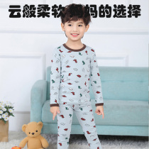 Autumn and winter boy autumn clothes pure cotton children underwear suit girl autumn clothes big size cotton sweater full cotton boy