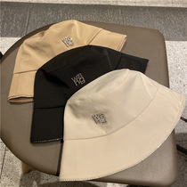 South Korea rhinestone solid color bucket hat children summer and autumn sunshade sunscreen bonnet Joker Japanese Tide brand fisherman hat