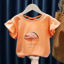Girls short sleeve T-shirt 2020 new girls summer clothes baby Children Children base shirt Korean version of short sleeves