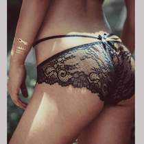 Fufigeer European and American sexy fake two breifs underwear women light luxury simple fashion lace hollow without trace