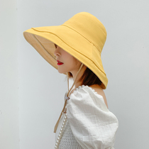 Net red black fisherman hat womens spring and summer Korean version of the wild Japanese sunscreen sun hat mens basin hat no makeup tide