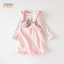 Clearance girl baby Autumn wear pants two-piece set foreign baby childrens clothing spring and autumn clothes 0 a 1 year old 2