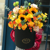 Balloon hug bucket rose bouquet gift box Guangzhou Flowers Express city Shanghai Shenzhen Beijing national delivery order flowers