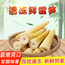 Fresh frozen thunder bamboo shoots Frozen Linan Tianmushan bamboo shoots Fresh and tender bamboo shoots frozen bamboo shoots 1kg