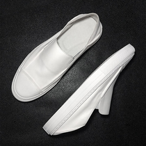 Tide brand small white shoes men 2019 Autumn New Shell head Korean version of Joker lazy shoes leather one pedal casual board shoes