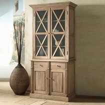 Export European French style antique oak solid wood furniture display cabinet display cabinet locker