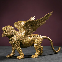 Manufacturer Bronze Tiger Pendulum Pieces Tiger Year Mascot Gift Such As Tiger Add Wing Home Office Handicraft Swing Piece
