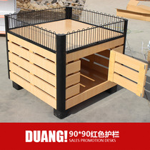 Gu Tai Long steel and wood hollow promotion table Wooden float display shelf Supermarket pile head dump truck Luxury special car