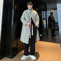 Hualun winter padded trench coat mens mid-length handsome handsome handsome loose Korean version coat coat
