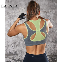 Professional high-strength sports underwear womens non-rimmed gathered bra shockproof running vest bra large size fat mm summer