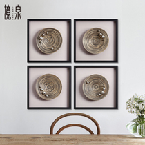 Jing Spring Southeast Asia Thai style handmade three-dimensional abstract decorative painting new Chinese Porch restaurant Tea Room physical hanging painting