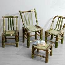 Bamboo chair leaning on back chair Home vine chair Single Woven Bamboo Rattan made of small chair Balcony Casual Chair Old bamboo stool