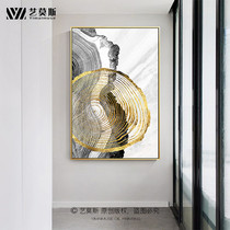 Gold leaf color modern minimalist Jörn Guan Decoration Painting Vertical version Corridor Corridor Aisle Background Wall Mural Nordic Guest Restaurant Hanging Paintings
